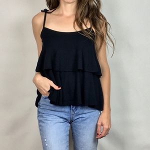 (J. CREW) Tiered Top in Merino Wool